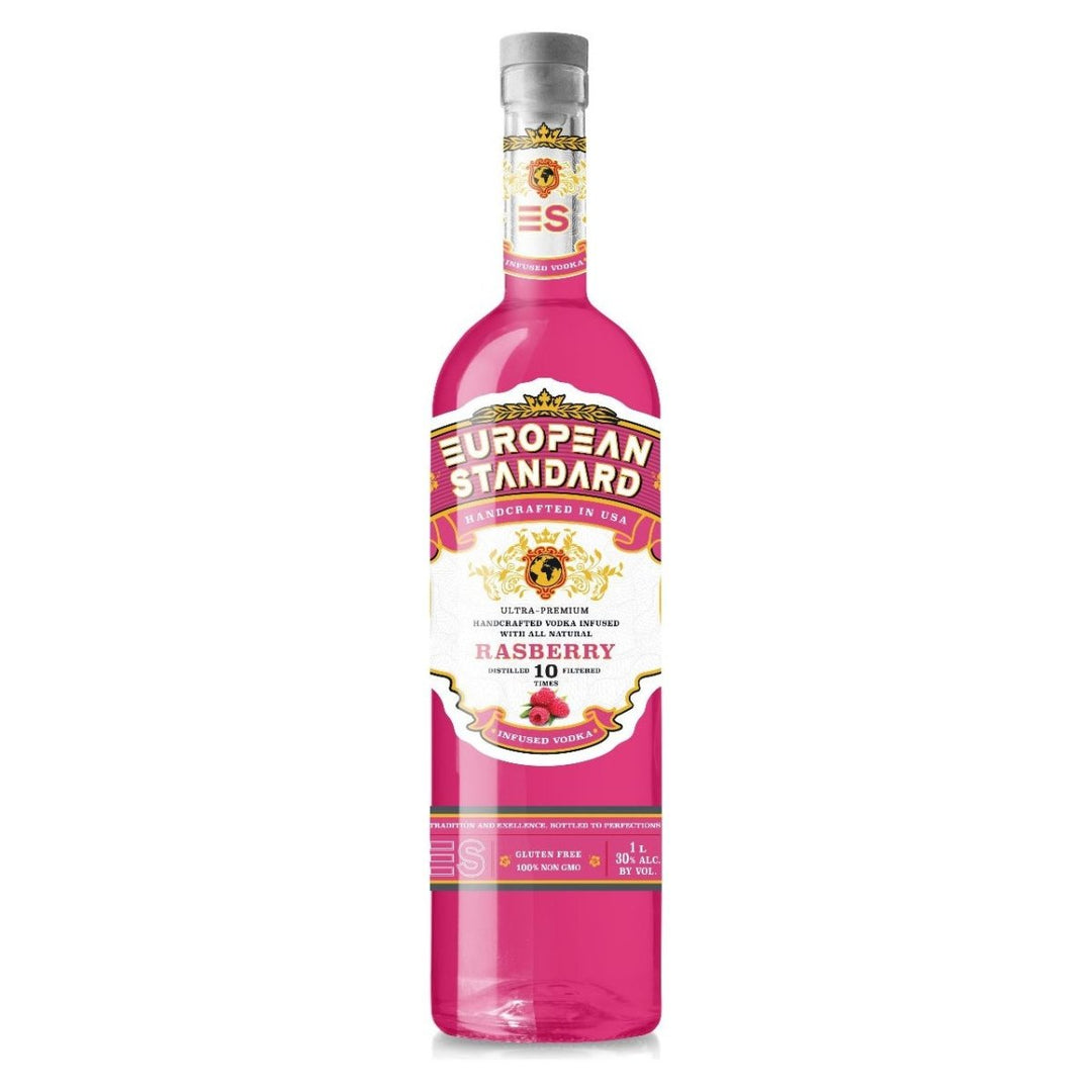 Premium Handcrafted Vodka , European Standard , Infused with All - Natural Raspberry & Vanilla Beans, 1L, 30% ABV - Terra Global Beverages