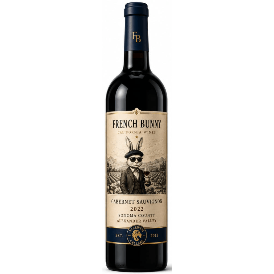 California Wine, French Bunny, Cabernet Sauvignon 2022, Sonoma County, Alexander Valley 750 mL,  XX %