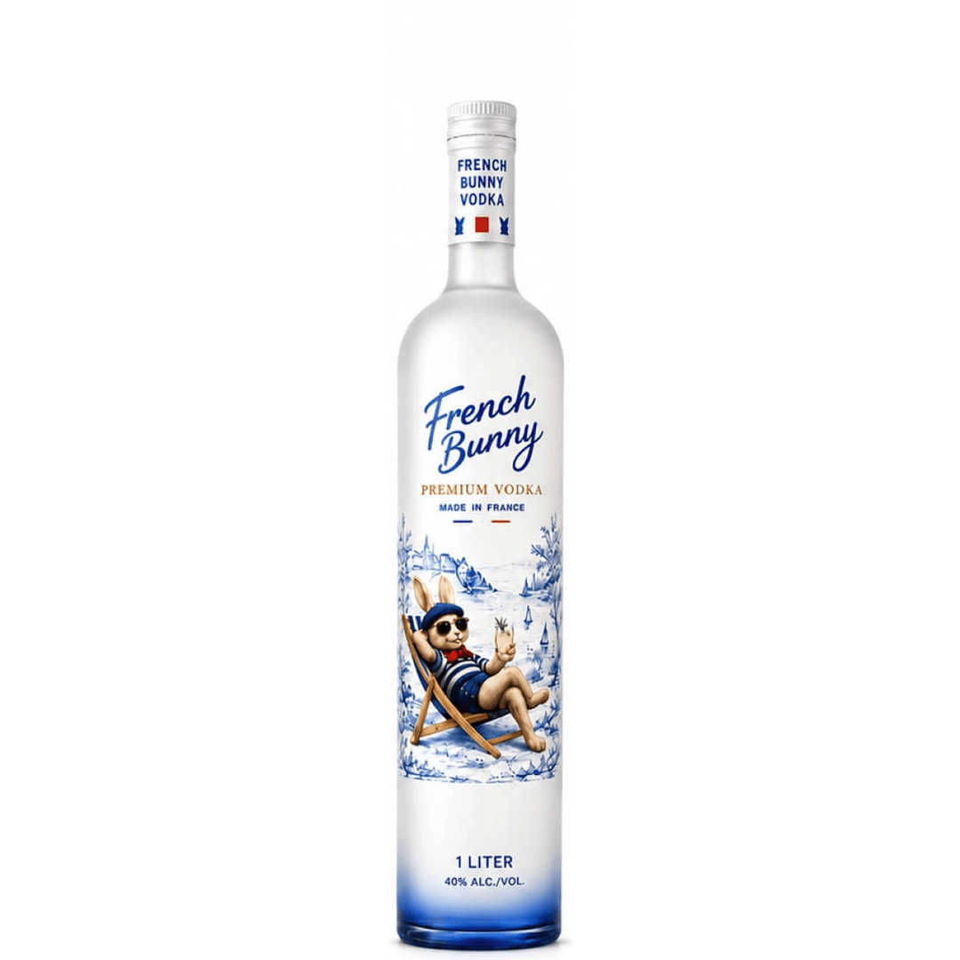 Vodka, French Bunny, Imported, Premium Vodka, Made In France 1L, 40%