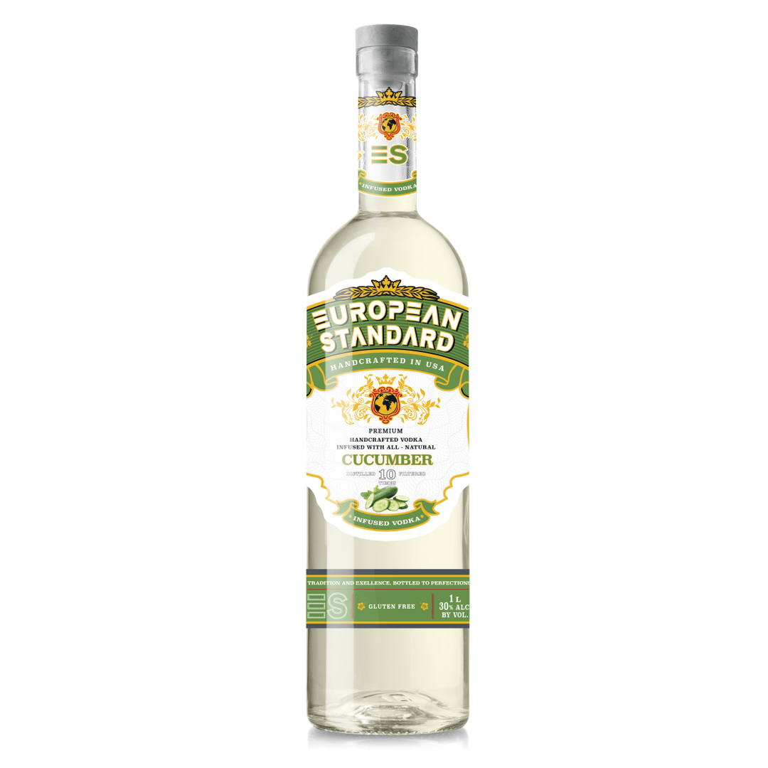 3 Premium Handcrafted Vodka, European Standard, Infused with All - Natural Cucumber 1L, 30% ABV - Terra Global Beverages