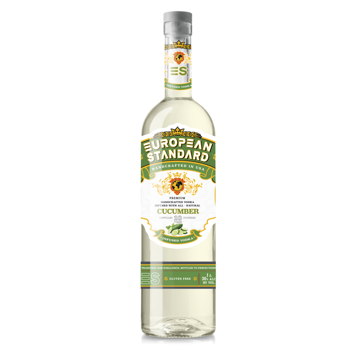 3 Premium Handcrafted Vodka, European Standard, Infused with All - Natural Cucumber 1L, 30% ABV - Terra Global Beverages