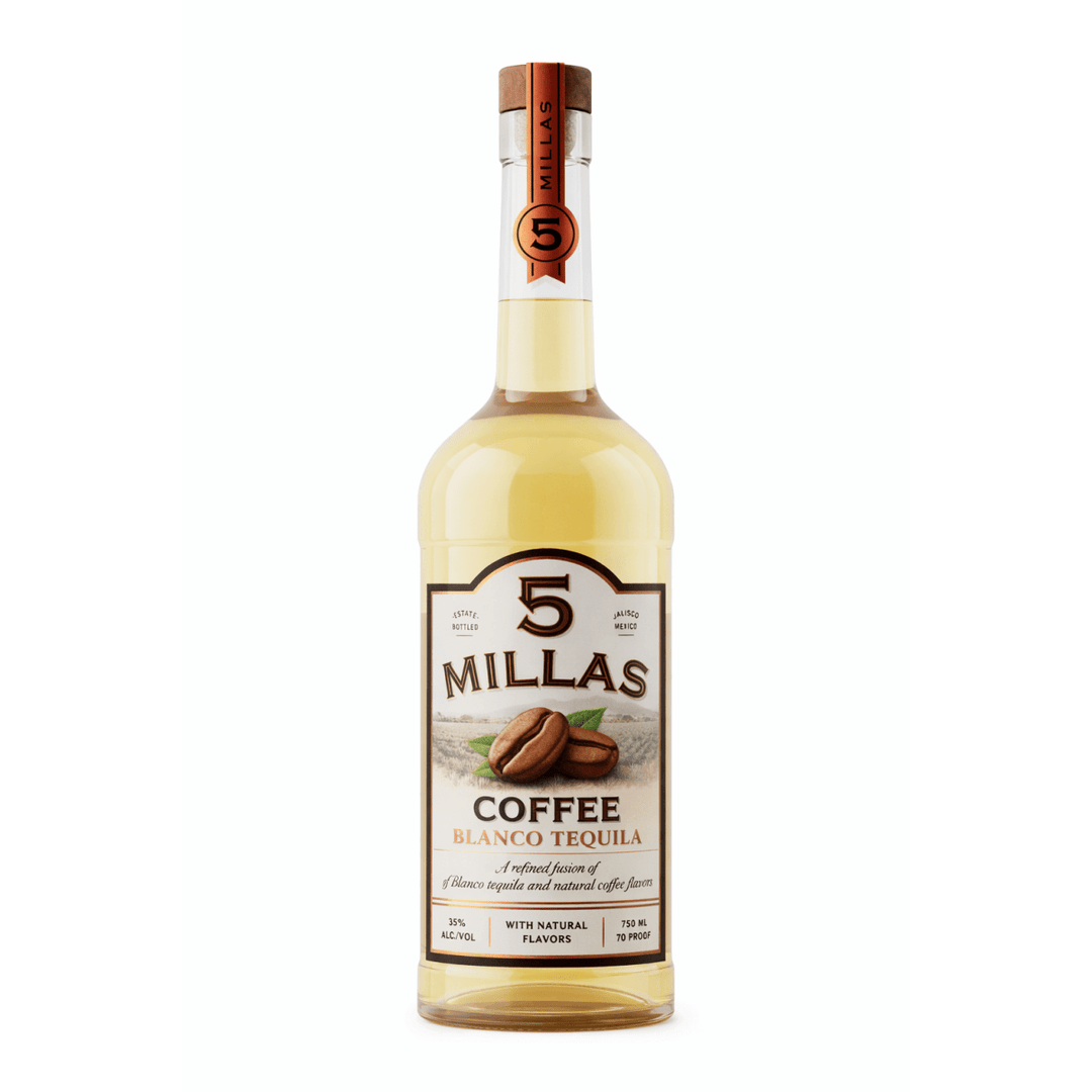 5 Millas, Coffee 100% Blue Agave Blanco Tequila 5 Millas with Natural Flavors 750 mL , 35 % ABV - Terra Global Beverages