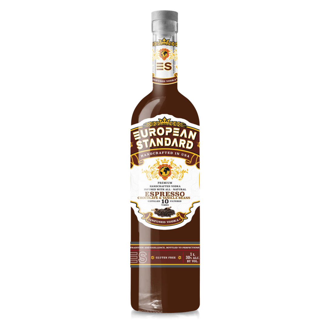 5 Premium Handcrafted in USA Vodka , European Standard , Infused with All Natural Espresso, Chocolate & Vanilla Beans, 1L, 30% ABV - Terra Global Beverages