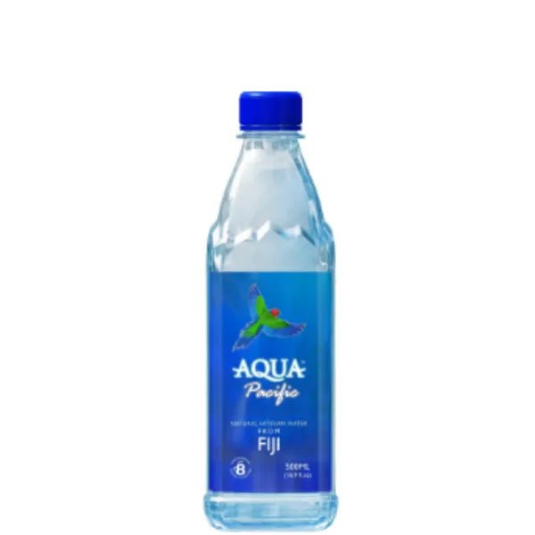 Aquapacific Water 500 mL, Fiji Finest Artesian Mineral Water , 2023 ITQI Superior Taste Award - Terra Global Beverages