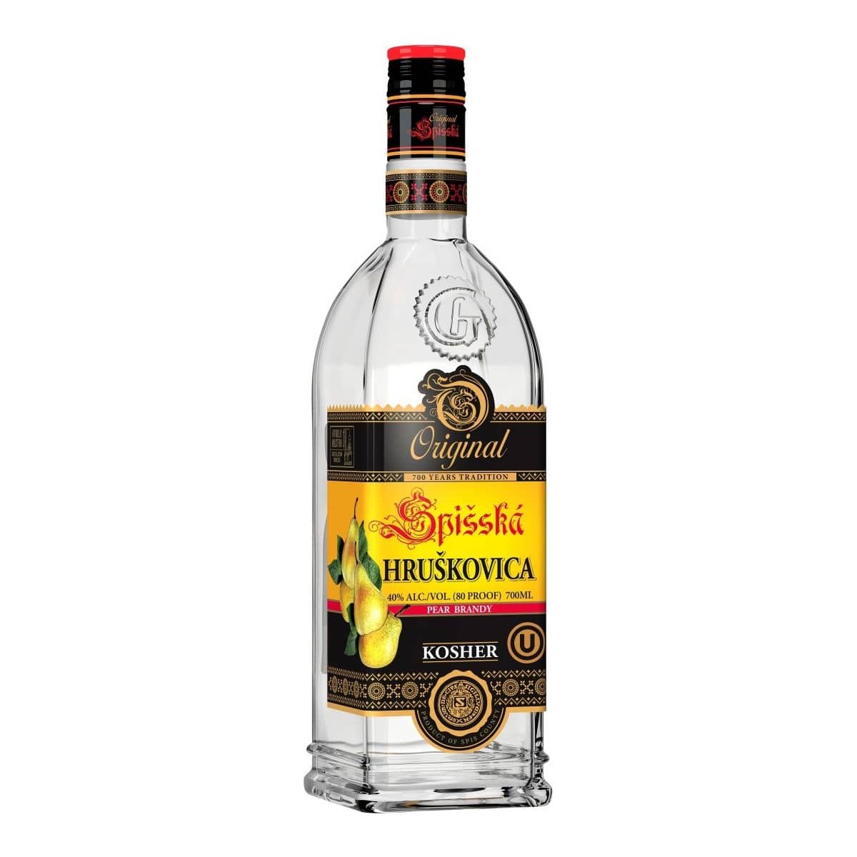Original Spišská - Pear Brandy 40% 0,7mL KOSHER - Terra Global Beverages