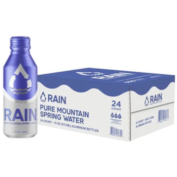 RAIN® – Pure Mountain Spring Water 16 FLOZ/473 mL , Recyclable Aluminum Bottle - Terra Global Beverages