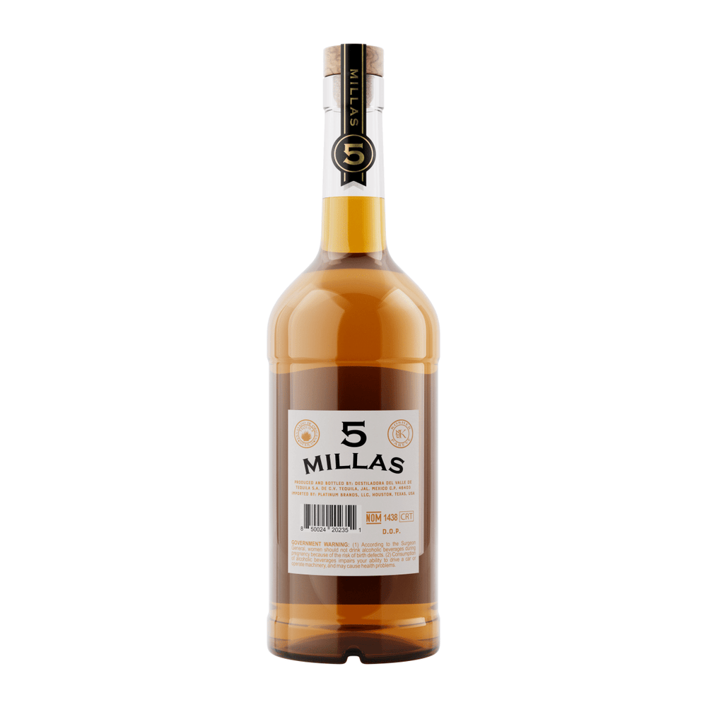Tequila 5 Millas, 100% Agave, Anejo, 750 mL 40% - Terra Global Beverages