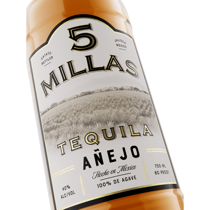 Tequila 5 Millas, 100% Agave, Anejo, 750 mL 40% - Terra Global Beverages