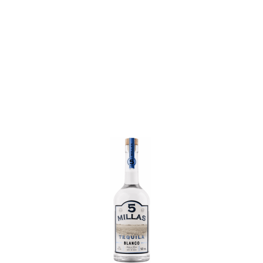 Tequila 5 Millas, 100% Agave, Blanco, 50 mL , 40% - Terra Global Beverages