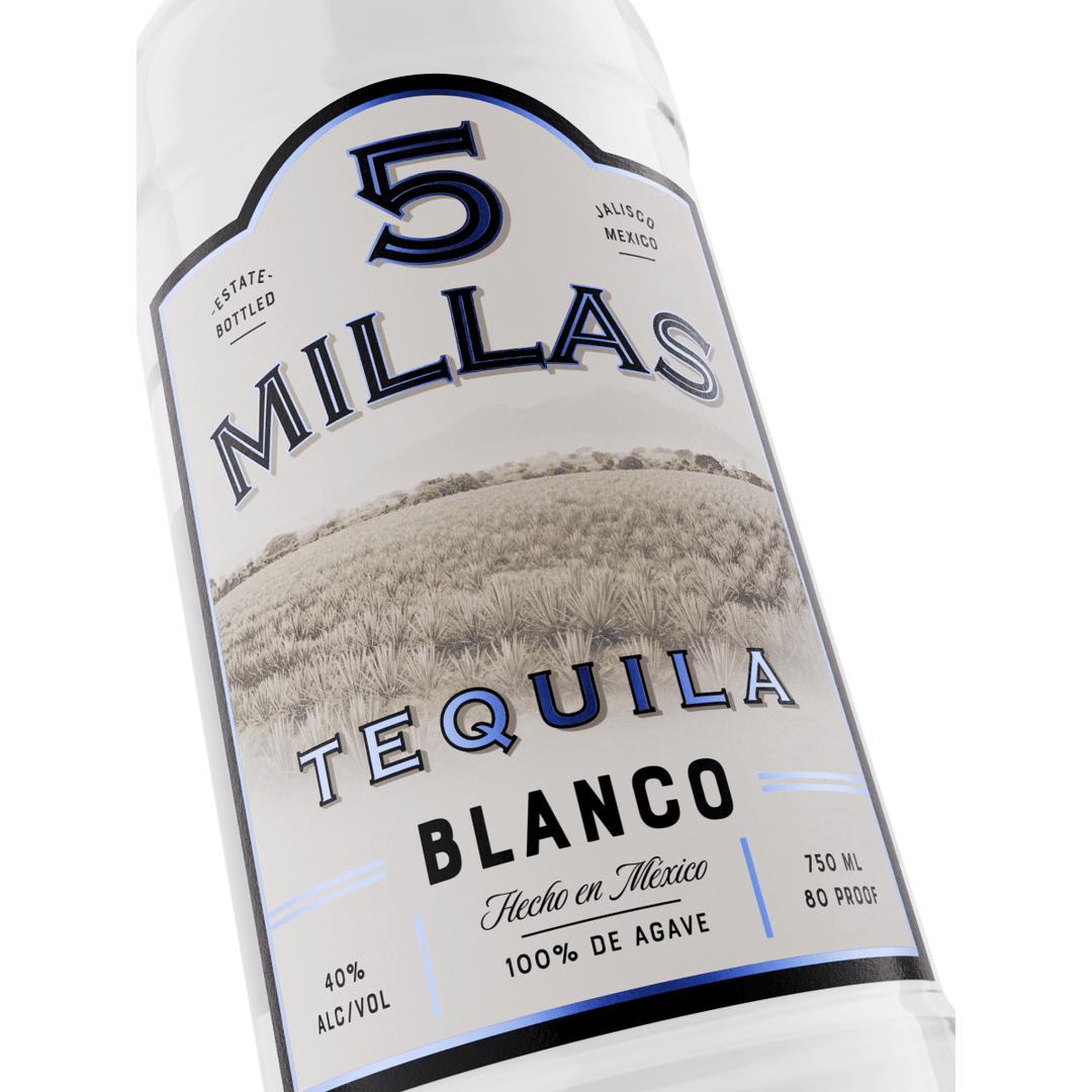 Tequila 5 Millas, 100% Agave, Blanco, 750 mL , 40% - Terra Global Beverages