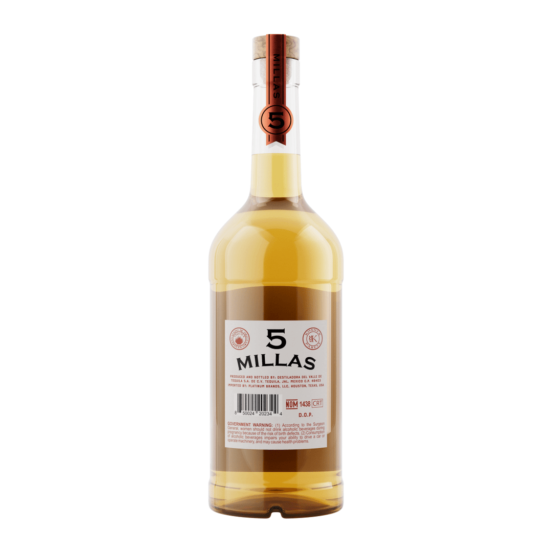 Tequila 5 Millas, 100% Agave, Reposado, 750 mL , 40% - Terra Global Beverages
