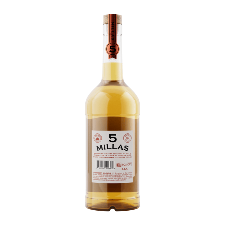 Tequila 5 Millas, 100% Agave, Reposado, 750 mL , 40% - Terra Global Beverages