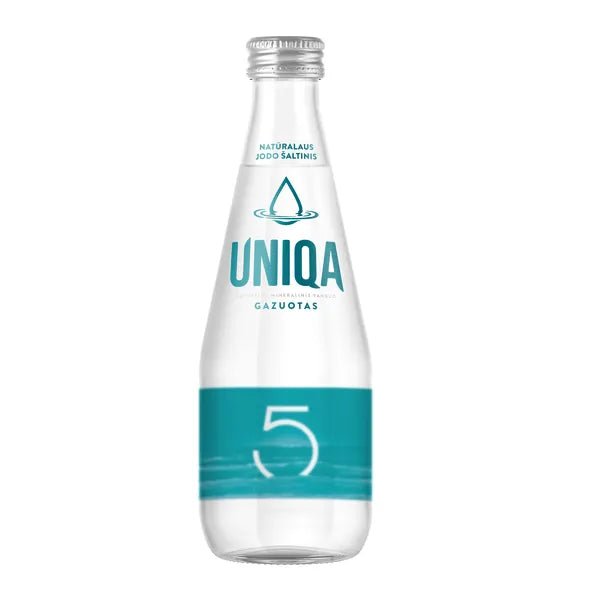 UNIQA , Water 330 mL , Glass Carbonated Natural Artesian Mineral Water - Terra Global Beverages