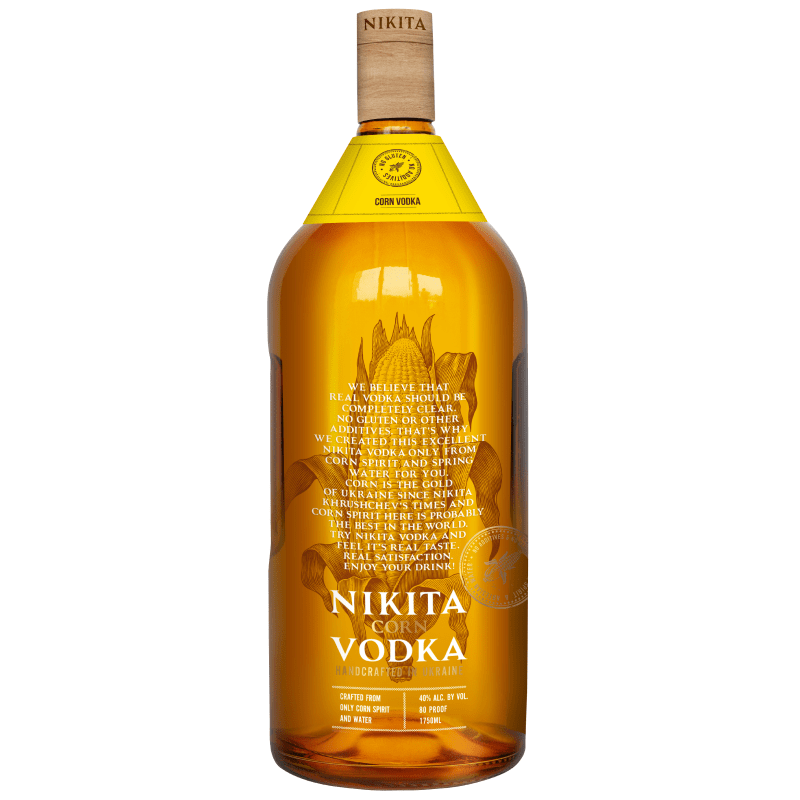 Vodka , Nikita , Corn , Handcrafted in Ukraine, Classic Vodka , 1.75 L, 40% - Terra Global Beverages
