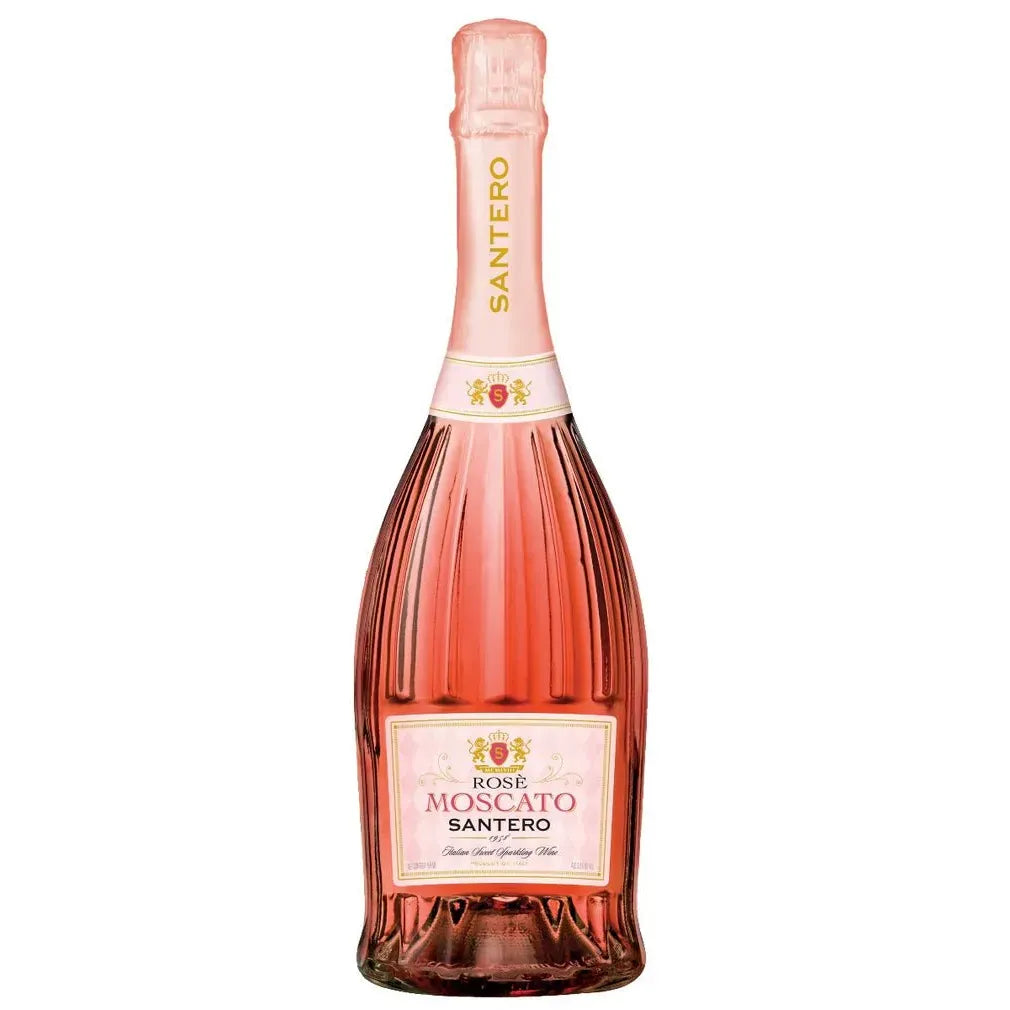 Wine, Santero Moscato Rosé Spumante, Italian sparkling wine crafted in Piedmont ,Asti Region , 9% ABV - Terra Global Beverages